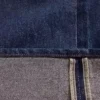 Baggy-jeans med medelhög midja och metalliska uppviktade benslut