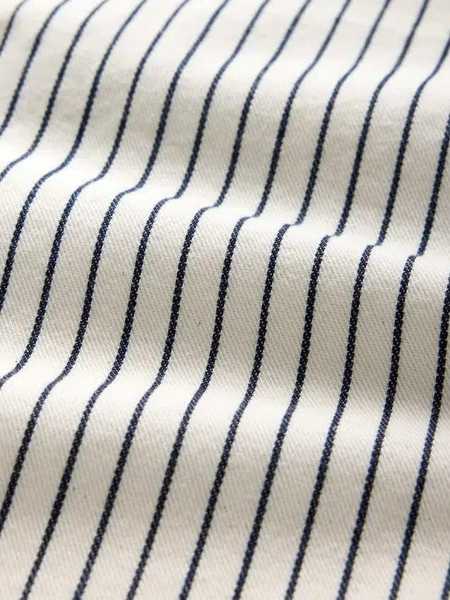 Baggy-jeans med medelhög midja och randigt mönster
