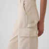 Baggy khakibyxor med medelhög midja