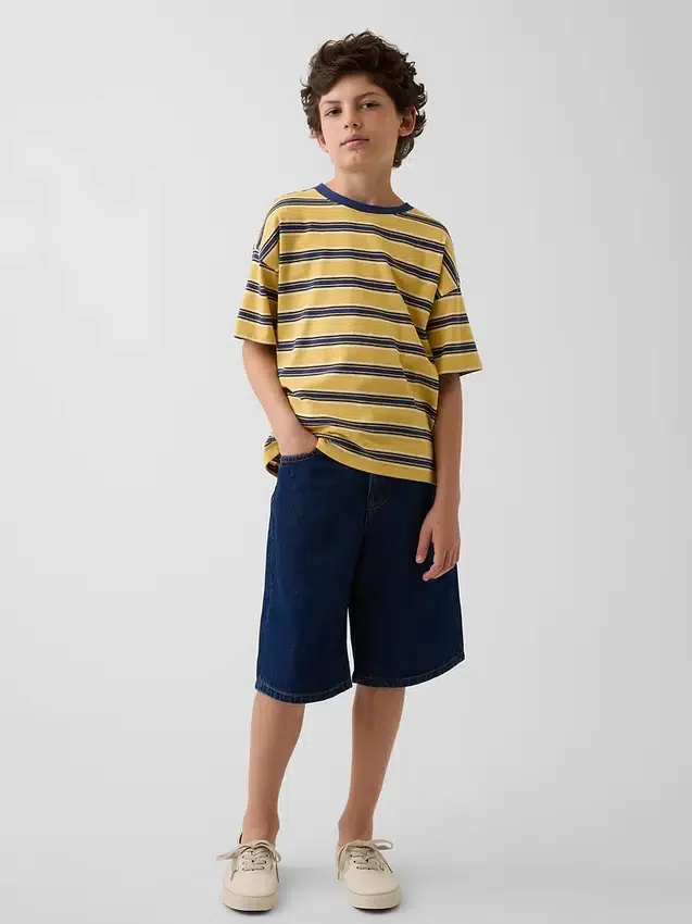 Baggy-shorts i denim för barn
