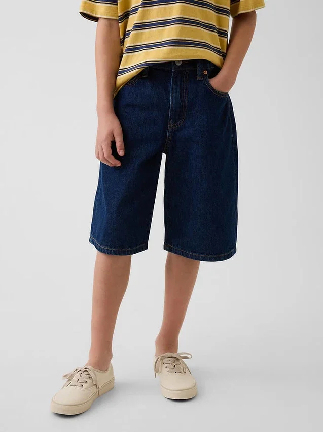 Baggy-shorts i denim för barn