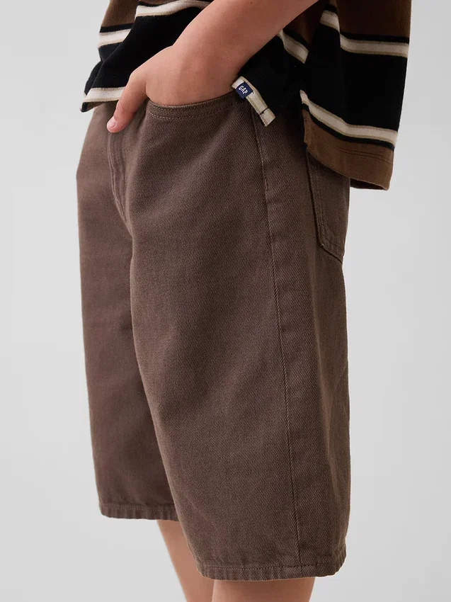 Baggy-shorts i denim för barn