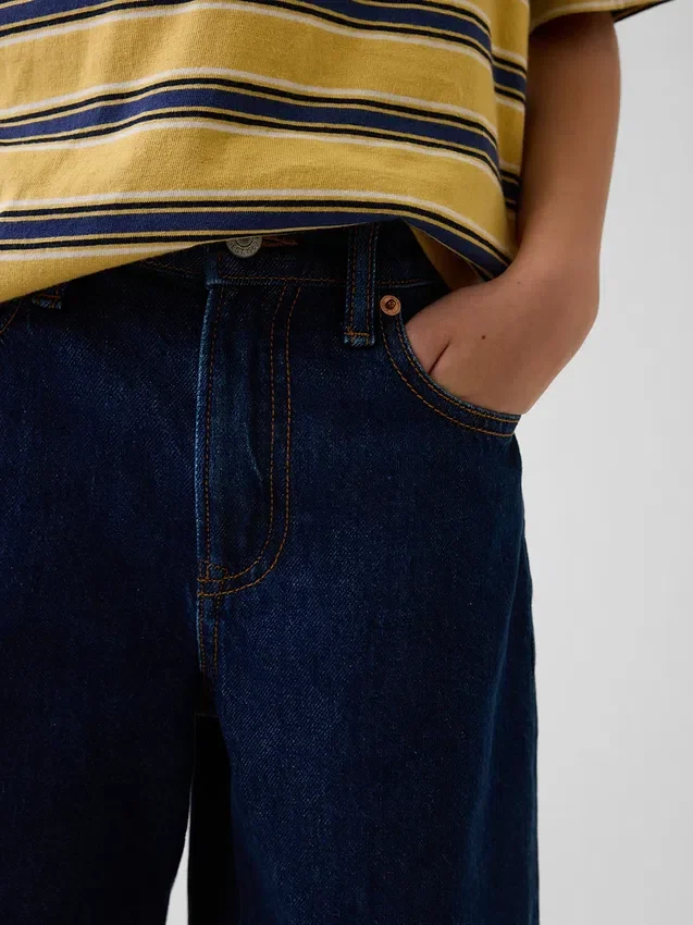 Baggy-shorts i denim för barn