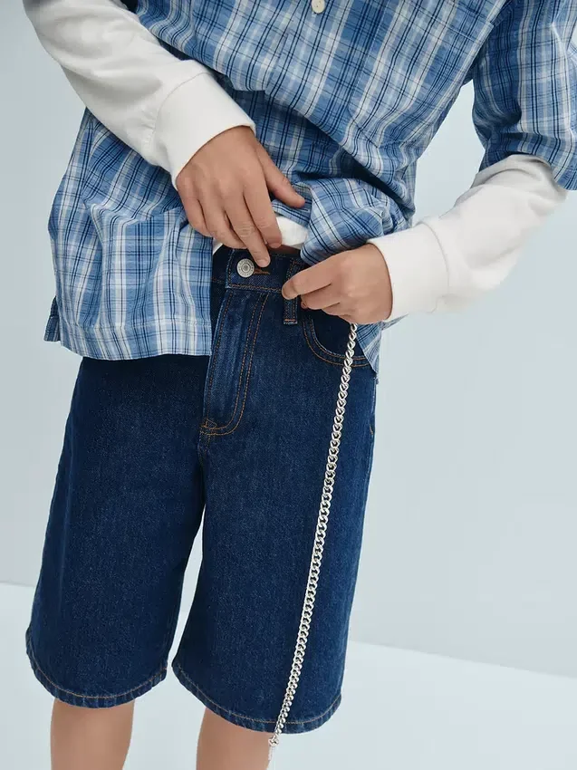 Baggy-shorts i denim för barn