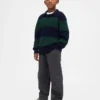 Baggybaggy-byxor i borstad twill med avsmalnande ben