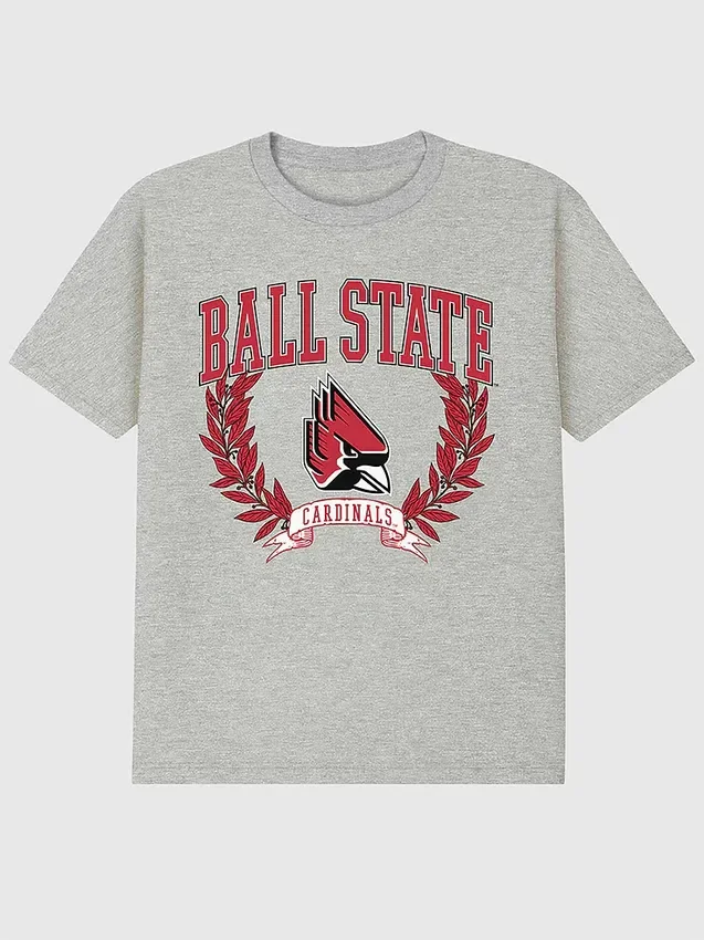 Ball State University Laurels mörk grafisk T-shirt