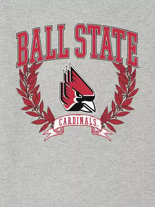 Ball State University Laurels mörk grafisk T-shirt