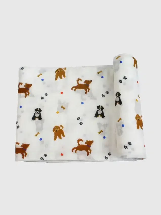 Bamboo Little Dogs-omslagsfilt