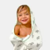 Bamboo Little Elephant handduksset med huva