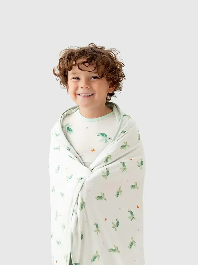 Bamboo Little Turtle babyfilt