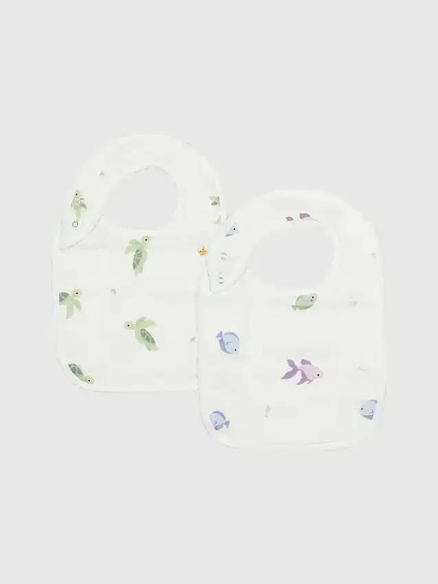 Bamboo Little Turtle-haklappsset