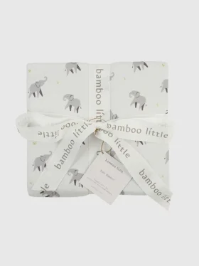 Bambu-babyfilt med liten elefant