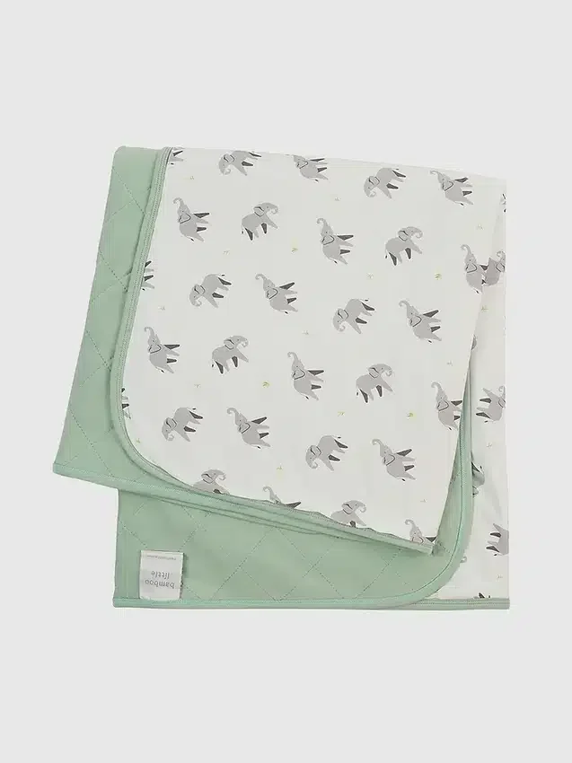 Bambu-babyfilt med liten elefant