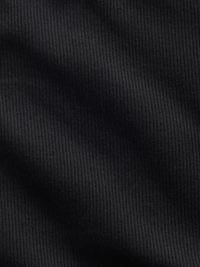 Barn-linne med ribbad kant och fyrkantig halsringning