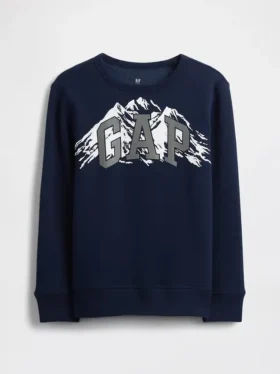 Barn-sweatshirt med grafiskt tryck