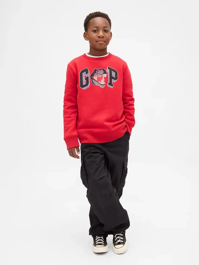 Barn-sweatshirt med grafiskt tryck