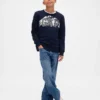 Barn-sweatshirt med grafiskt tryck