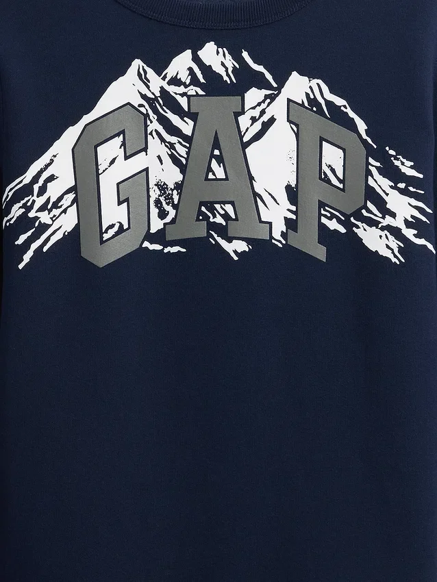Barn-sweatshirt med grafiskt tryck
