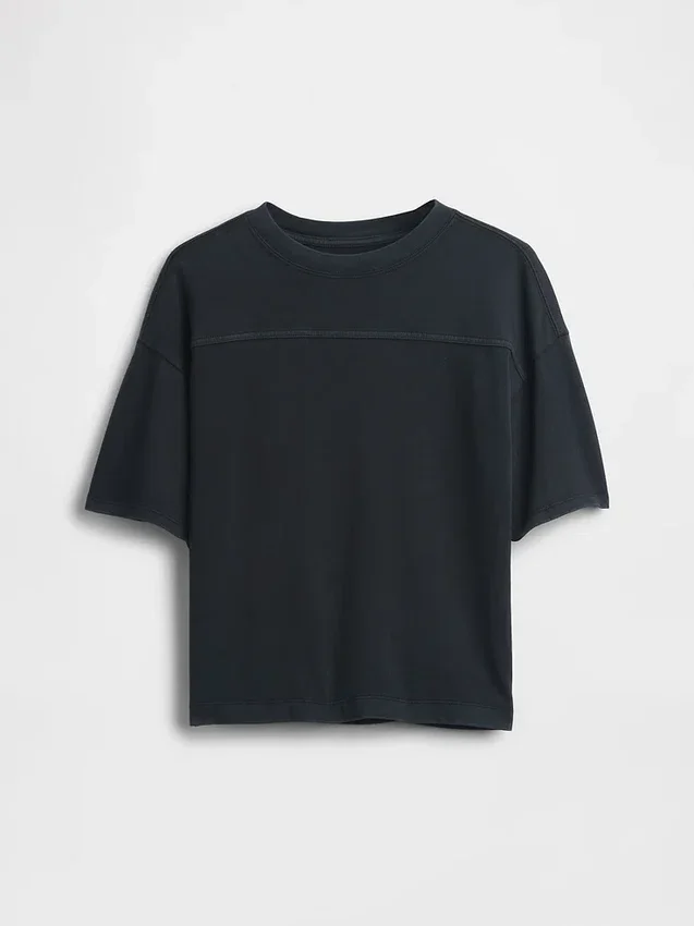 Barn-T-shirt i kraftig bomullsjersey