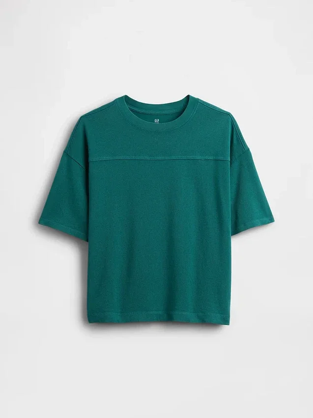 Barn-T-shirt i kraftig bomullsjersey