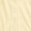 Barn-T-shirt i pointelle-ribb med knappar fram