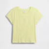 Barn-T-shirt i ribbad, färgskiftande, figursydd modell