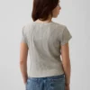 Barn-T-shirt i ribbad, färgskiftande, figursydd modell