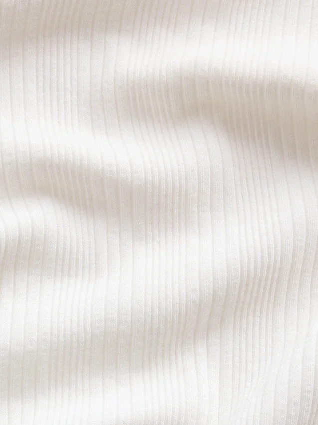 Barn-T-shirt i ribbad, färgskiftande, figursydd modell