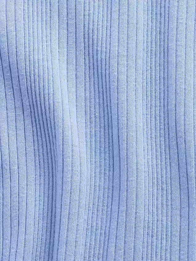 Barn-T-shirt i ribbad, färgskiftande, figursydd modell