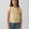 Barn-T-shirt i ribbstickat