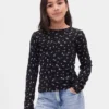 Barn-T-shirt i ribbstickat