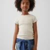 Barn-T-shirt i ribbstickat