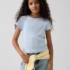 Barn-T-shirt i ribbstickat