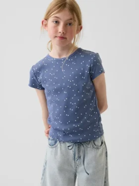 Barn-T-shirt i ribbstickat
