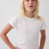 Barn-T-shirt i ribbstickat