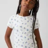 Barn-T-shirt i ribbstickat