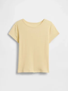 Barn-T-shirt i ribbstickat