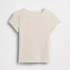 Barn-T-shirt i ribbstickat