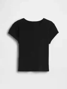 Barn-T-shirt i ribbstickat