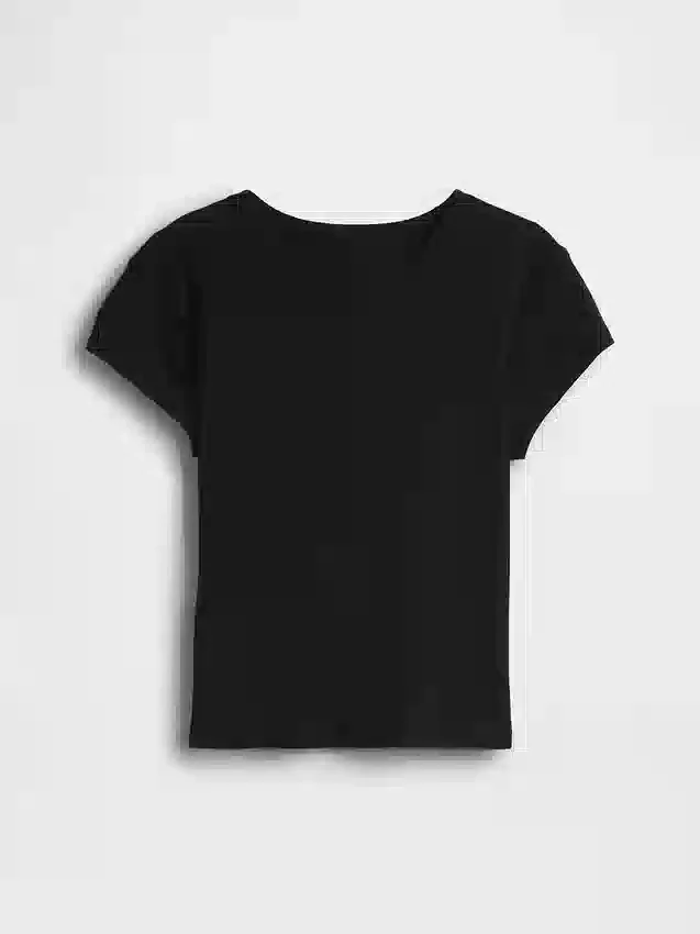 Barn-T-shirt i ribbstickat