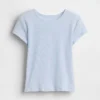 Barn-T-shirt i ribbstickat