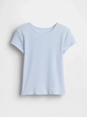 Barn-T-shirt i ribbstickat