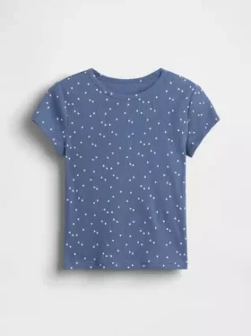 Barn-T-shirt i ribbstickat
