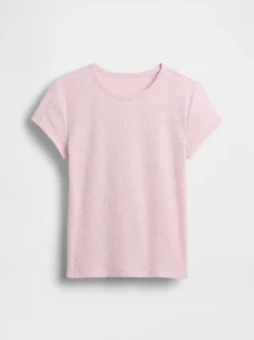 Barn-T-shirt i ribbstickat