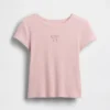 Barn-T-shirt i ribbstickat
