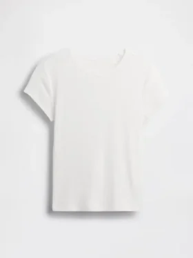 Barn-T-shirt i ribbstickat