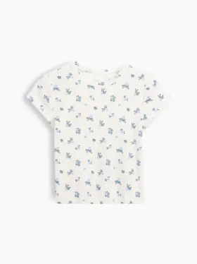 Barn-T-shirt i ribbstickat