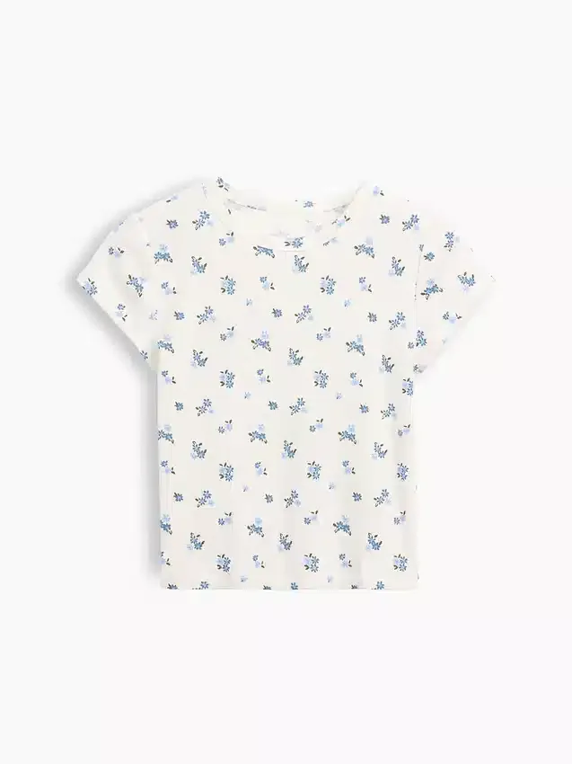 Barn-T-shirt i ribbstickat