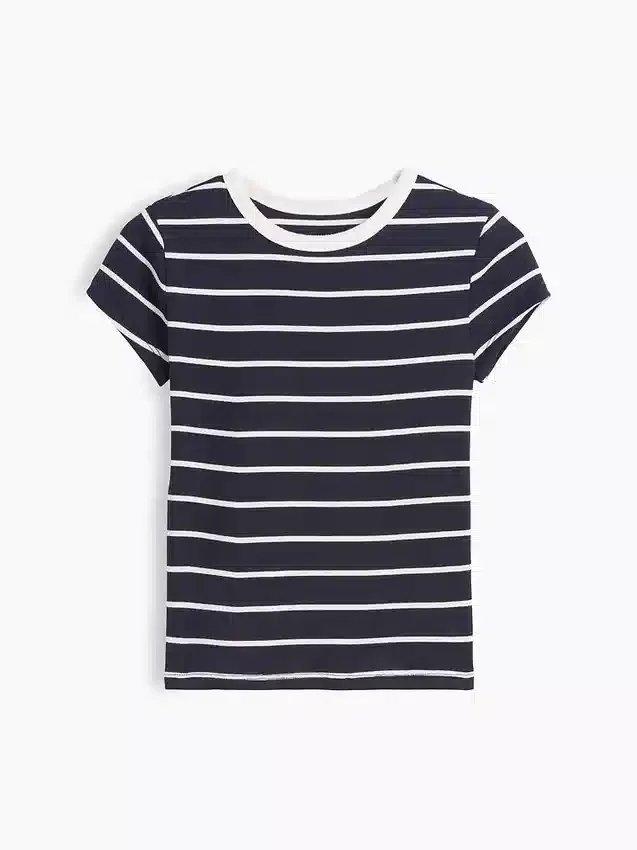 Barn-T-shirt i ribbstickat