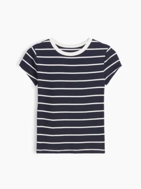 Barn-T-shirt i ribbstickat